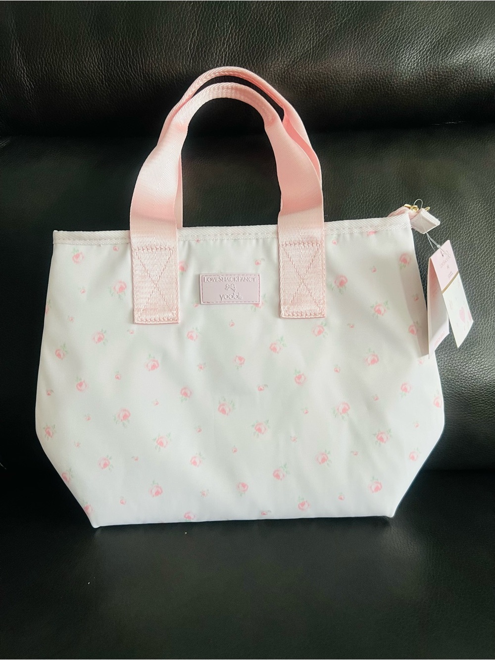 LoveShackFancy Light Pink Quilted Backpack and Matching Tote - Picture 2 of 5